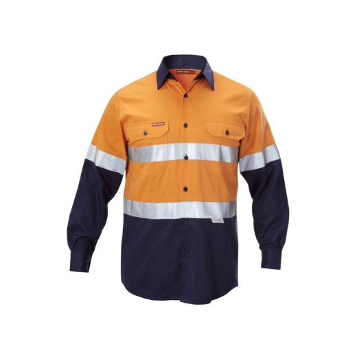 Picture of HI VIS 2TONE DRILL L/SL TAPED SHIRT